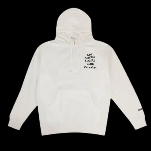 Anti Social Social Club Turbo Logo Hooded Sweatshirt 'White'