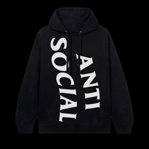 Anti Social Social Club Vertical Horizon Hoodie 'Black'