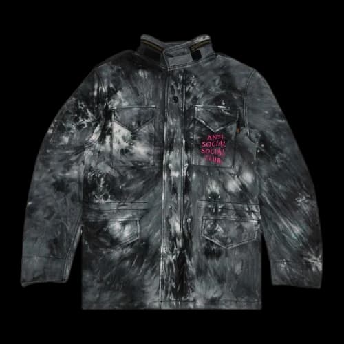Anti Social Social Club x Alpha Industries M65 Jacket 'Tie Dye Black'