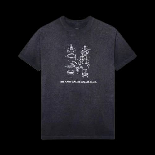 Anti Social Social Club Dying On the Gram Mineral Wash Tee 'Black'