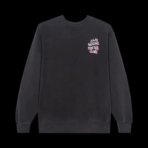 Anti Social Social Club 3.0 Pigment Dye Crewneck 'Black'