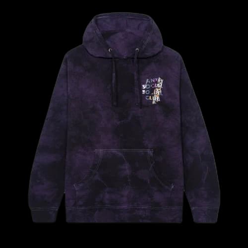 Anti Social Social Club Dissociative Tie Dye Hoodie 'Black/Purple'