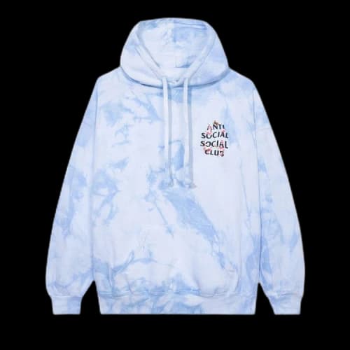 Anti Social Social Club Kkoch Never Dies Tie Dye Hoodie 'Blue'