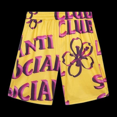 Anti Social Social Club Coral Crush Bored Yellow Mesh Shorts 'Yellow'