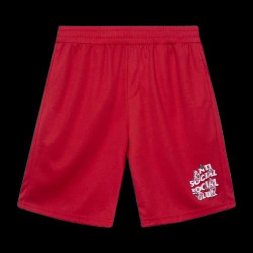 Anti Social Social Club Drama Club Mesh Shorts 'Red'