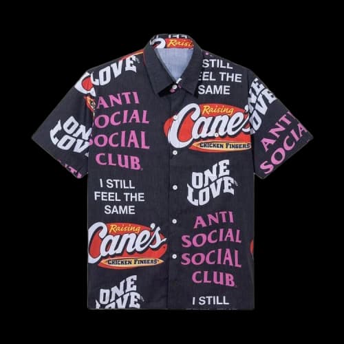 Anti Social Social Club x Raising Canes Trademark Button Up 'Black'