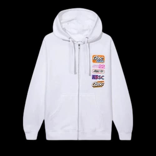 Anti Social Social Club Hot Nights Zip Hoodie 'White'