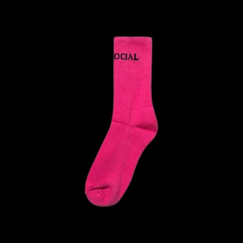 Anti Social Social Club Catchphrase Socks 'Pink'
