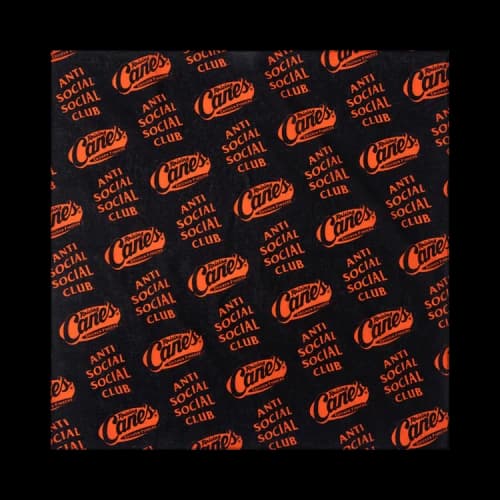 Anti Social Social Club x Raising Canes Bandana 'Black'