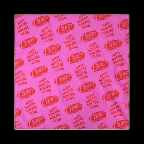 Anti Social Social Club x Raising Canes Bandana 'Pink'