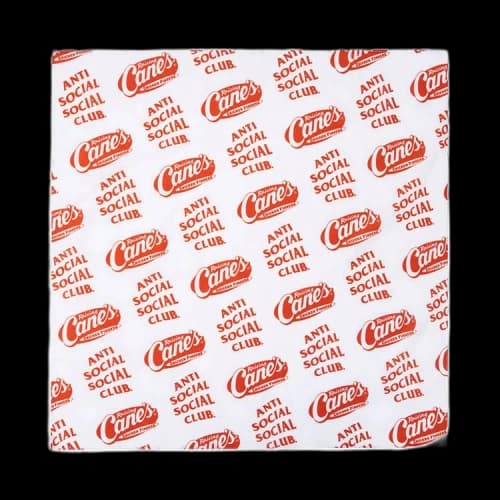 Anti Social Social Club x Raising Canes Bandana 'White'