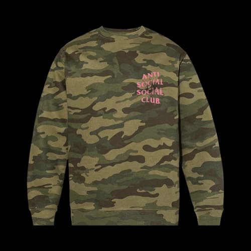Anti Social Social Club Theories Crewneck 'Forest Camo'