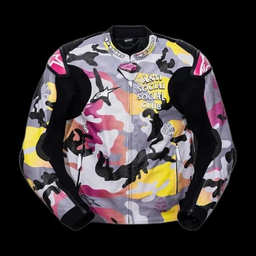 Anti Social Social Club x Alpinestars Missile V2 Leather Jacket 'Camo'