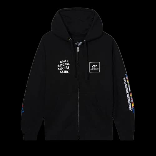Anti Social Social Club x Gran Turismo Flag Zip Hoodie 'Black'