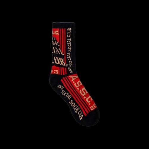 Anti Social Social Club Pack Your Things Socks 'Black/Red'