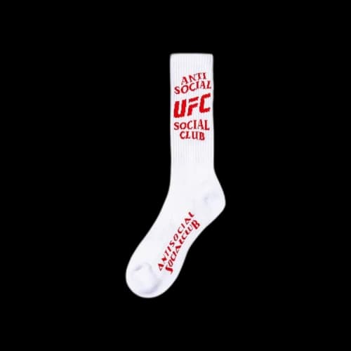 Anti Social Social Club x UFC Footwork Socks 'White'