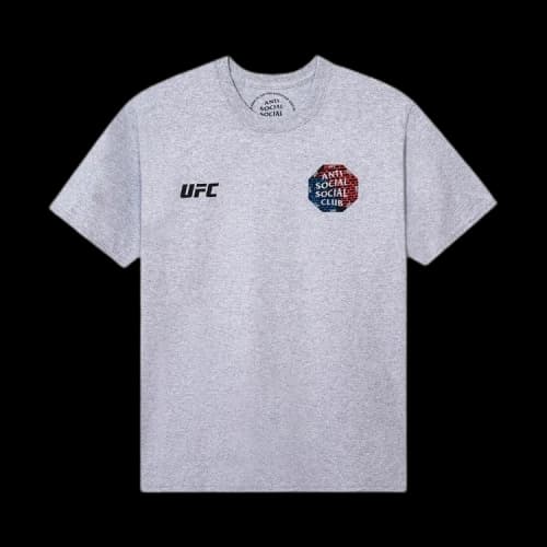 Anti Social Social Club x UFC Conned Tee 'Heather Grey'