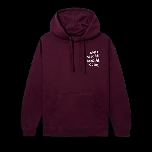 Anti Social Social Club Mind Games Hoodie 'Maroon'