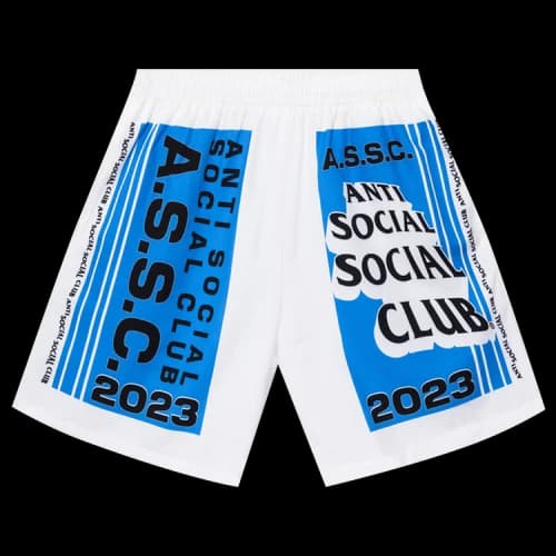 Anti Social Social Club Pack Your Things Short 'White/Blue'