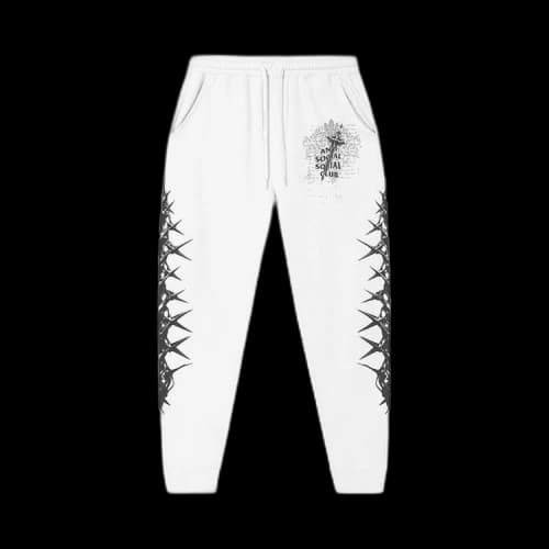 Anti Social Social Club Anguish Sweatpants 'White'