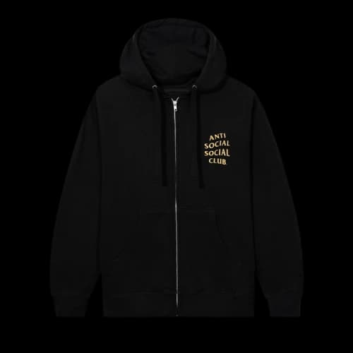 Anti Social Social Club Mind Games Zip Up Hoodie 'Black'