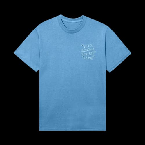Anti Social Social Club Bubble Logo Tee 'Aquatic Blue'
