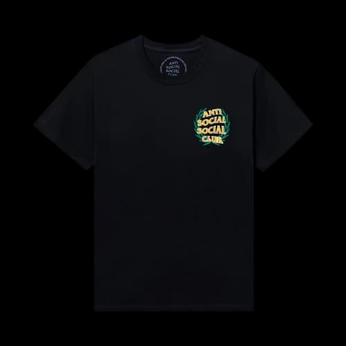 Anti Social Social Club Laurel Logo Flip Tee 'Black'