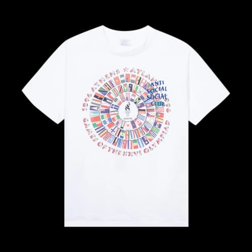 Anti Social Social Club Vintage Olympic '96 Circle Flag Tee 'White'