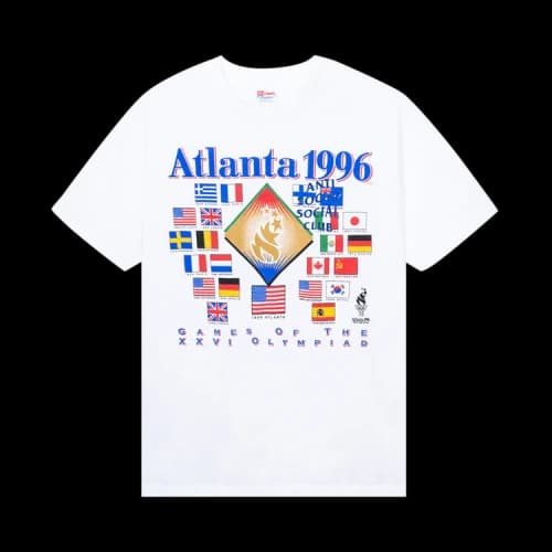 Anti Social Social Club Vintage Olympic '96 Flag Tee 'White'