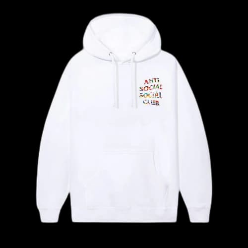 Anti Social Social Club Flag Collage Hoodie 'White'