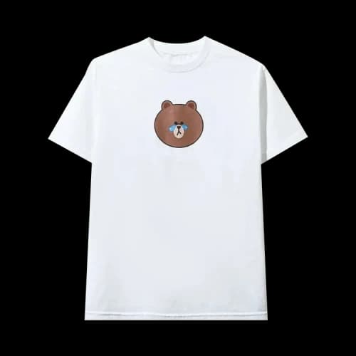 Anti Social Social Club x Line Friends Brown Bear Tee 'White'