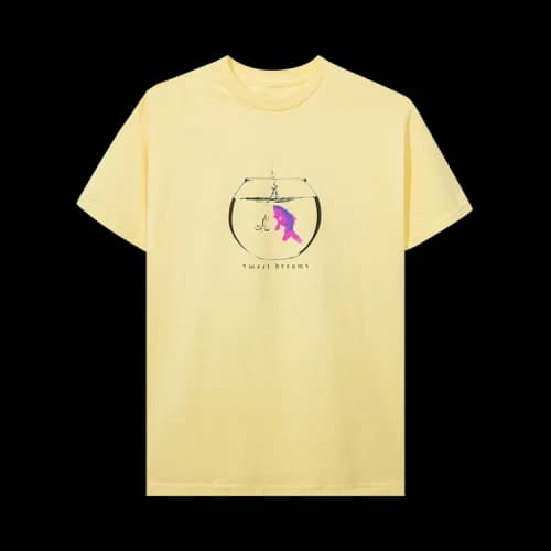 Anti Social Social Club Glitter Tee 'Yellow'
