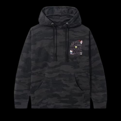 Anti Social Social Club x Hello Kitty And Friends Hoodie 'Black Camo'