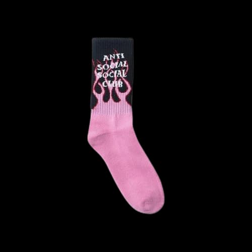 Anti Social Social Club Flame Socal Socks 'Black'