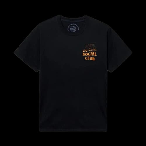 Anti Social Social Club Fire inside Yellow Flames Tee 'Black'