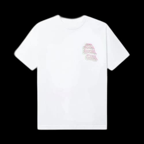 Anti Social Social Club Neon Lights And A Lot Of Rain Tee 'White'
