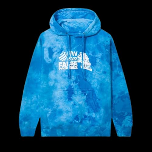 Anti Social Social Club False Promises Tie Dye Hoodie 'Blue'