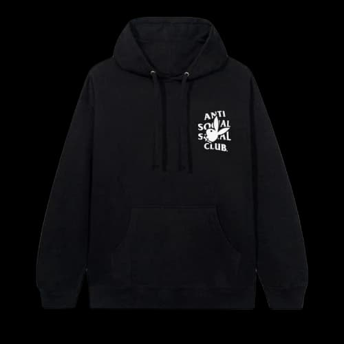 Anti Social Social Club x Playboy Bunny Logo Hoodie 'Black'