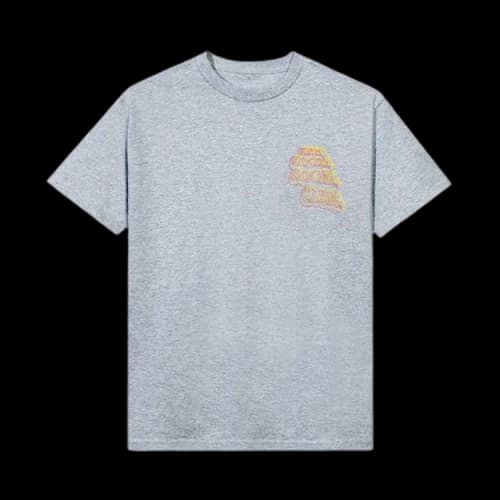 Anti Social Social Club Neon Lights And A Lot Of Rain Tee 'Grey'