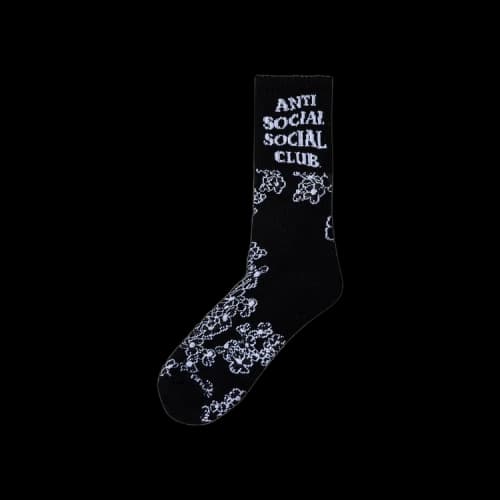 Anti Social Social Club Flower Feet Socks 'Black'