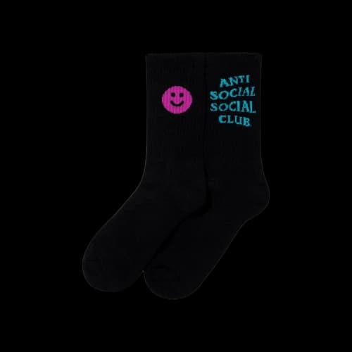 Anti Social Social Club Moody Feet Happy Socks 'Black'