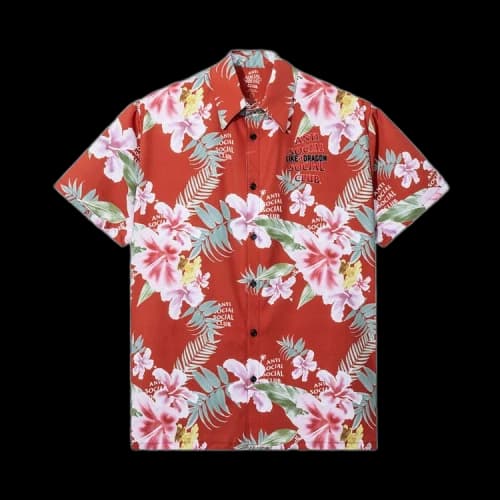 Anti Social Social Club x Like A Dragon Ichiban Button Up 'Red'