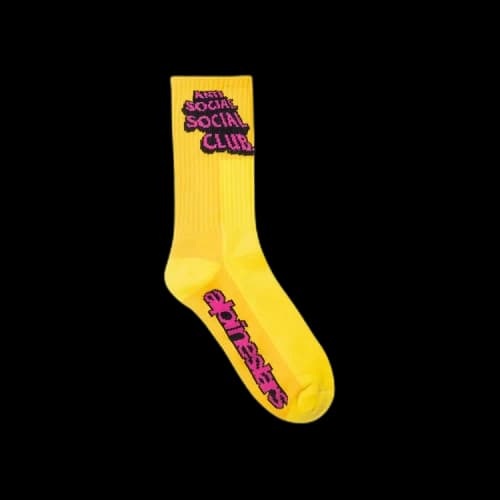 Anti Social Social Club x Alpine Stars Moto Socks 'Yellow'