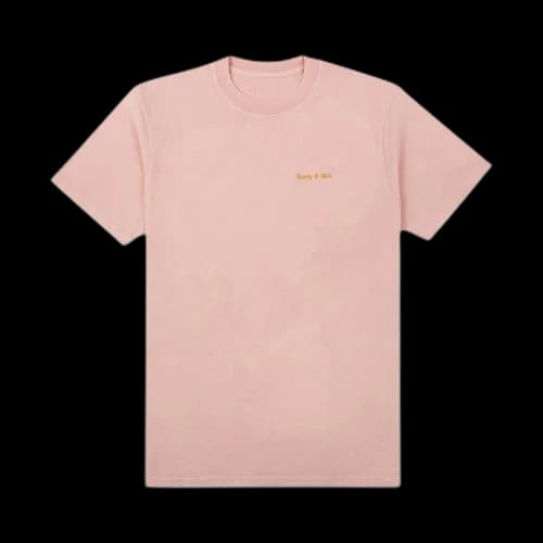 Sporty & Rich Classic Logo T-Shirt 'Powder Pink/Gold Embroidery'