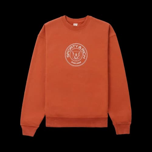 Sporty & Rich Monaco Crewneck 'Rust/White'
