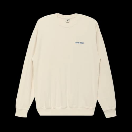 Sporty & Rich Classic Logo Sweatshirt 'Milk/Blue'