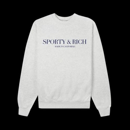 Sporty & Rich California Sweatshirt 'Heather Grey/Navy'