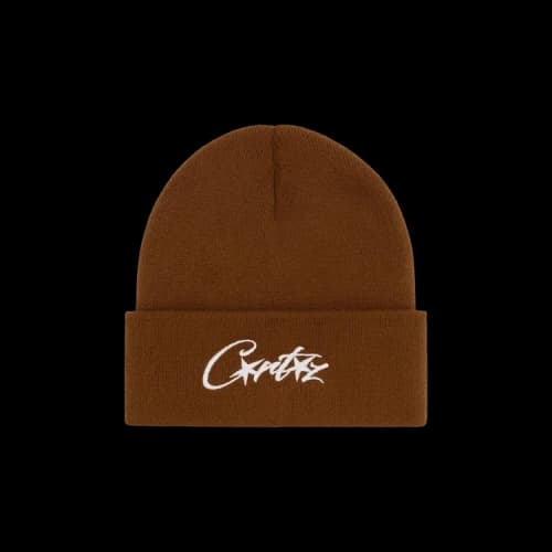 Corteiz Allstarz Folded Beanie 'Brown'