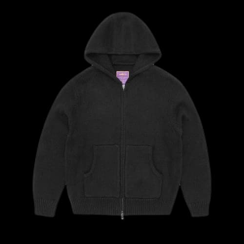 Corteiz Alcatraz Heavy Knit Zip Hoodie 'Black'