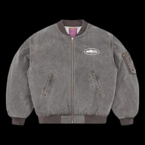 Corteiz Island Bomber Jacket 'Light Grey'